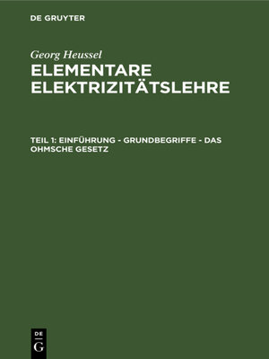 cover image of Einführung--Grundbegriffe--Das Ohmsche Gesetz
